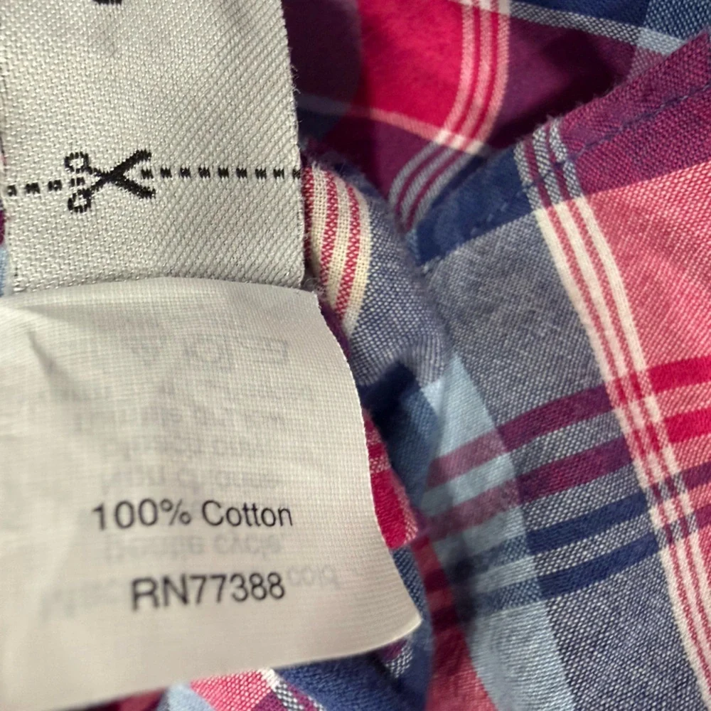 J. Crew Men's Plaid Button-Down Shirt - Red, Blue, and White